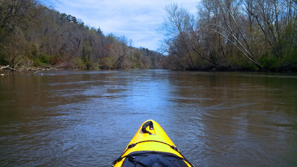 kayak on french broad river