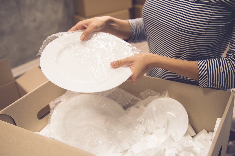 packing and storing dishes properly